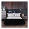 Solid Color Pleated Bed Skirt, Tailored Elastic Bedskirt, Soft Fitted Sheet with Elastic Band, Twin/Full/Queen/King Size (CQ005-37, Queen 153 x 203 x 38 cm) view 1