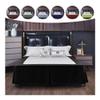 Solid Color Pleated Bed Skirt, Tailored Elastic Bedskirt, Soft Fitted Sheet with Elastic Band, Twin/Full/Queen/King Size (CQ005-37, Queen 153 x 203 x 38 cm) view 2