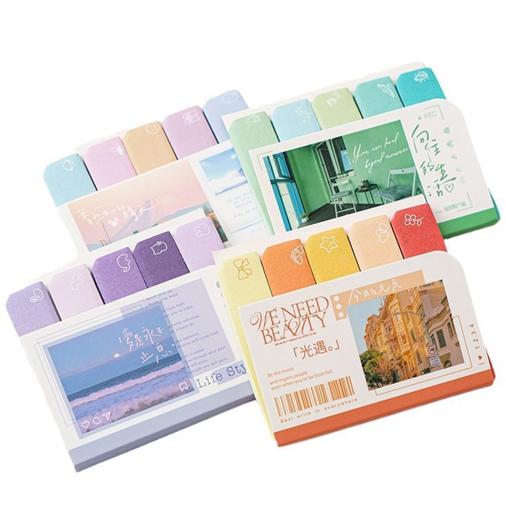 600 Mini Gradient Sticky Notes in 4 Cute Styles
