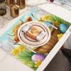 Cotton-Linen Placemats, Highland Cattle Easter Egg Design, 4-Pack, 45 x 30 cm view 2