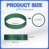 PATIKIL Silicone Rubber Bands, 1.1 in, 200-Pack, Flat Rubber Rings for Office Supplies, Home, and Cable Bundling, Dark Green view 2