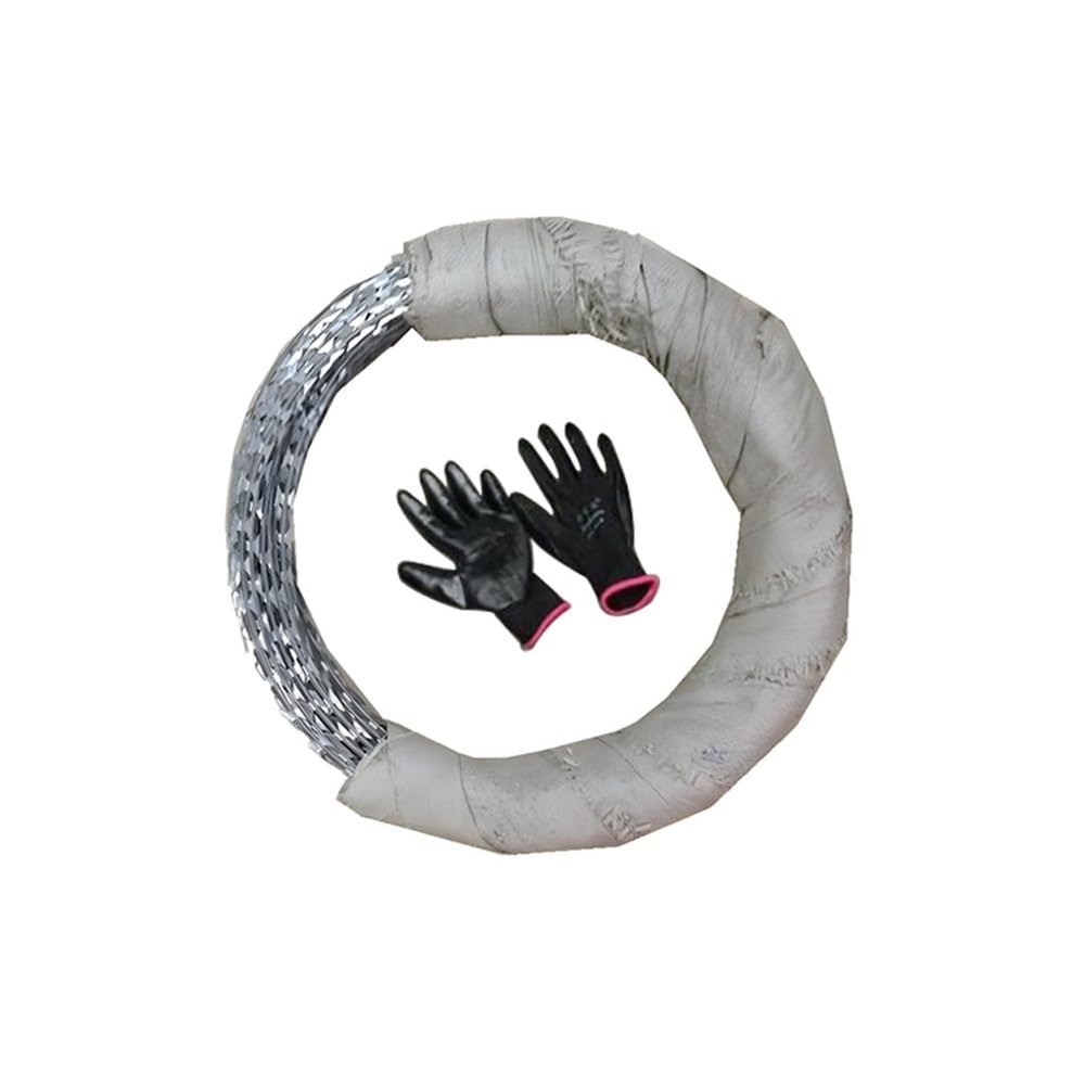 GZHERVICES Galvanized Razor Wire, 35 m (114.82 ft)