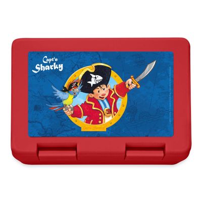 Spreadshirt Kpt'n Sharky with Saber and Parrot Lunch Box