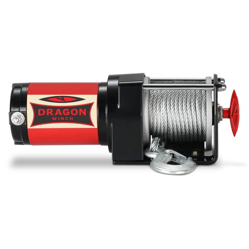 Dragon Winch Maverick 12V 3,000-lb Electric Winch with 10 m Steel Cable for ATVs, UTVs