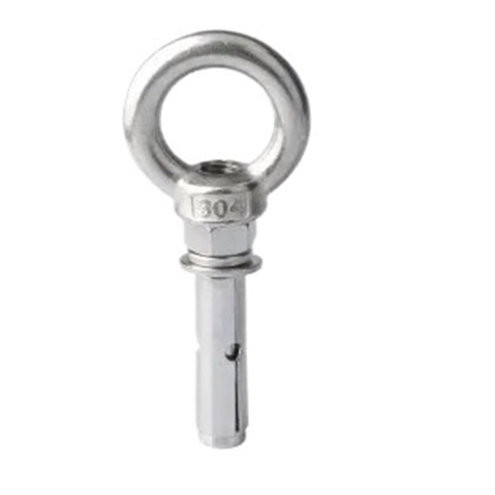 JLBopqaz Open Hook Expansion Bolts M6/M16, 304 Stainless Steel Sleeve Anchors for Concrete (M6 x 50 mm, 4 pcs; M14 x 100 mm, 1 pc)