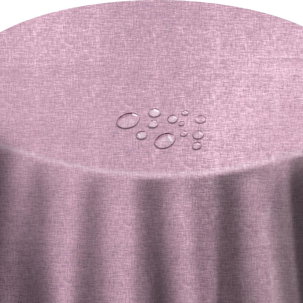 Leinenzauber Dusty Pink Oval Tablecloth 140 x 280 cm