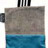 seifenstars Cotton Soap Bag for Solid Soap, 13.5 x 8 cm, Petrol/Gray view 3