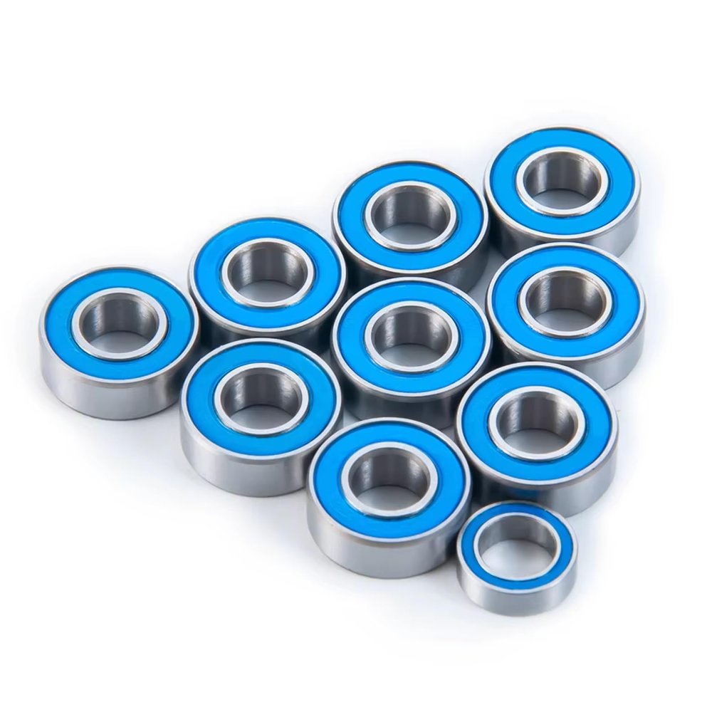 YONMFRDS 10-Piece Blue Sealed Bearing Kit for Tamiya Grasshopper, Lunch Box & Hornet 1/10 RC Cars