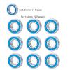 YONMFRDS 10-Piece Blue Sealed Bearing Kit for Tamiya Grasshopper, Lunch Box & Hornet 1/10 RC Cars view 2
