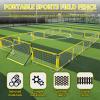Small Indoor/Outdoor Soccer Goal, Portable Net and Field Fence, Pink, 6-Piece view 2