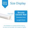 UpGBRF Zirconia Ceramic Rod, Insulating Rod, 43 mm (1.6 in) Long, 5 mm Diameter view 2