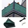 HEFJIAYCIQ Balcony Privacy Screen, 90% Outdoor Blockage Fence Cover, Green, 90 x 400 cm (35 x 157 in) view 1