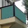 HEFJIAYCIQ Balcony Privacy Screen, 90% Outdoor Blockage Fence Cover, Green, 90 x 400 cm (35 x 157 in) view 4