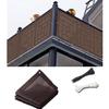 HEFJIAYCIQ Balcony Privacy Screen, 90% Blockage, Brown, 70 x 400 cm view 1