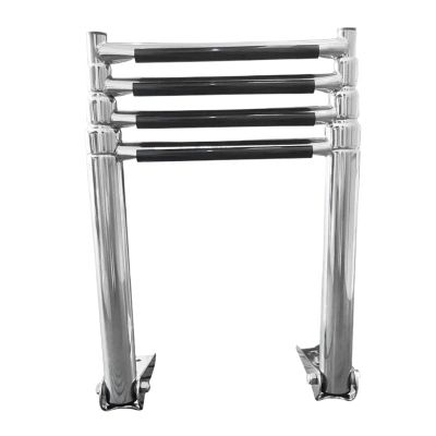 FNWXGMFZ Telescoping Boat Ladder, Above and Below Platform, Slide-Mount, Stainless Steel, 4-Step