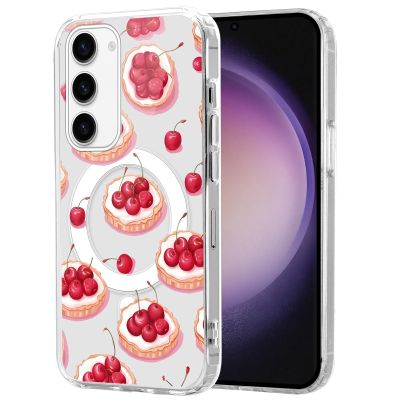 Phoona Case for Samsung Galaxy A16 5G, MagSafe Compatible, Clear Cherry Cake Pattern