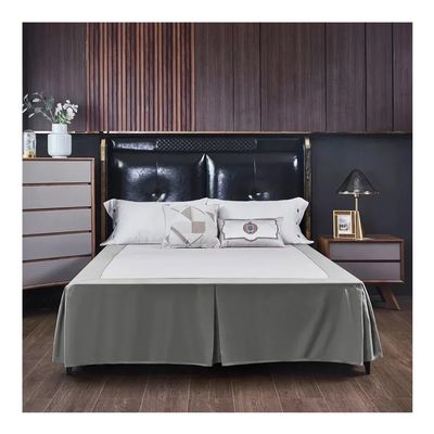 MOVDARL Solid Bed Skirt with Open Corners, Brushed, Queen Size 153 x 203 x 38 cm