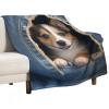 ECWECC Corgi Dog Flannel Fleece Blanket, Extra-Soft Throw, 100 x 150 cm view 1