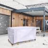PDSYCB 300 x 100 x 85 cm Patio Table Cover, Multi-Size Outdoor Furniture Cover, Winter-Ready, Waterproof, Anti-UV, Silver view 3