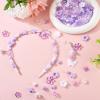 PandaHall Acrylic Beads, Mixed Shapes, Purple and White, 100 g view 2