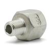 HBGNZU 1-Piece BSP Male/Female Thread Reducer Pipe Fitting, 304 Stainless Steel, 90° MF Elbow, 11l4 to 1 Inch view 3