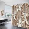 MULERN Wavy Striped Shower Curtain 180 x 180 cm, Waterproof Washable Polyester Fabric, Abstract Bathroom Curtain with 12 Hooks view 2