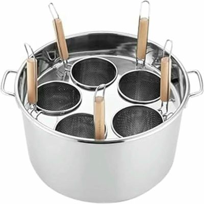 Stainless Steel Pasta Pot with Strainer Insert, 5-Hole Set