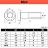 304 Stainless Steel Hex Socket Screw and Nut Combination, Locking Rail, Album/Book Edge Chamfer (M3) view 3