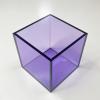 Acrylic Display Case, Transparent Cube, 5 mm, Purple, 40 cm/16 in view 1