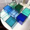 Acrylic Display Case, Transparent Cube, 5 mm, Purple, 40 cm/16 in view 3