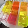 Acrylic Display Case, Transparent Cube, 5 mm, Purple, 40 cm/16 in view 4
