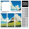 Island Puzzle, 1,000 Pieces, Difficult Educational Puzzle Toy for Adults and Children, Lawn Hut, 75 x 50 cm view 4