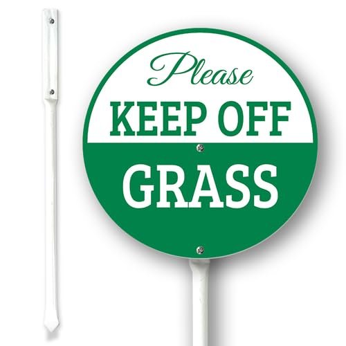 Horienteeon “Keep Off Grass” Sign with 32 cm Stake Set