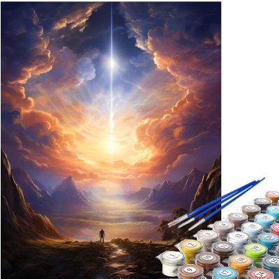 Adult Paint by Numbers Landscape Mountain Kit, 60 x 75 cm
