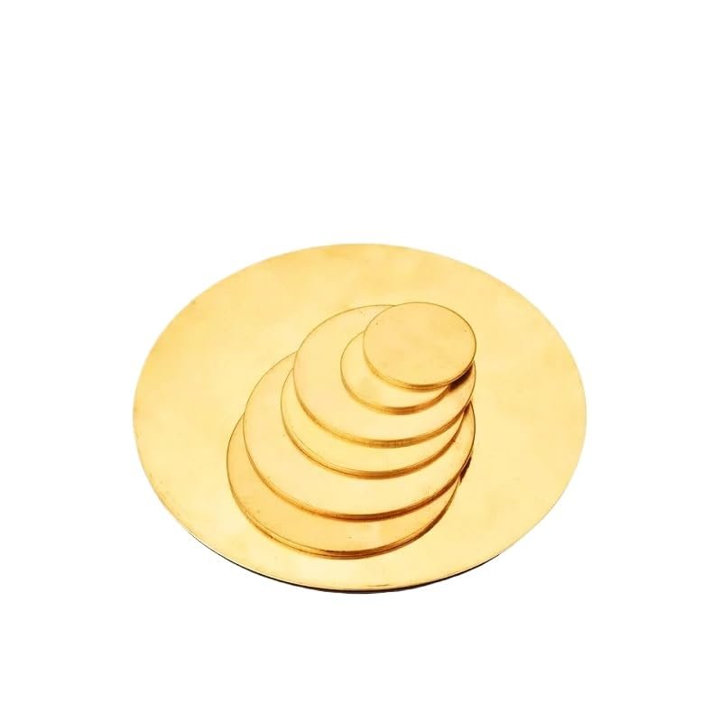 H62 Solid Brass Disc Blanks, 10–300 mm OD, 1–6 mm Thick (1/1.2 mm × 90 mm)