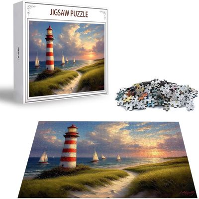 Lighthouse Landscape Puzzle, 1,500 Pieces, Wooden Jigsaw Puzzle for Adults, Ages 14+