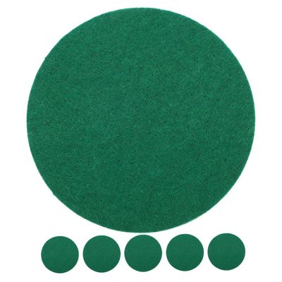Milisten 6-Piece Green Self-Adhesive Felt Pads for Air Hockey Paddles