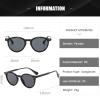 RRNTTTM Round Sunglasses for Women and Men, Clear Frame, UV400 (Black Leopard) view 2