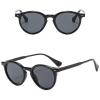 RRNTTTM Round Sunglasses for Women and Men, Clear Frame, UV400 (Black Leopard) view 3