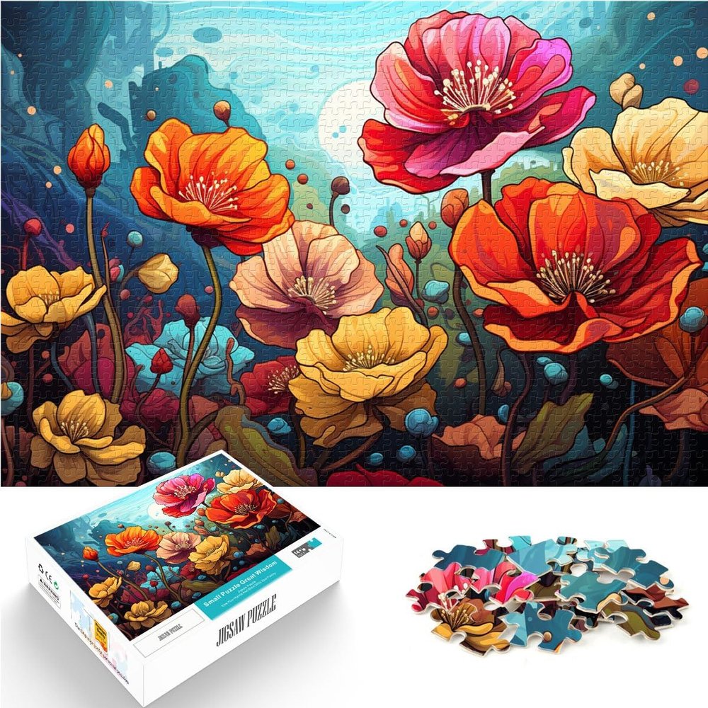 2000-Piece Puzzle for Adults, Flowers, Home Decor, Analysis and Logic, 27.56 x 39.37 in, for Ages 14+