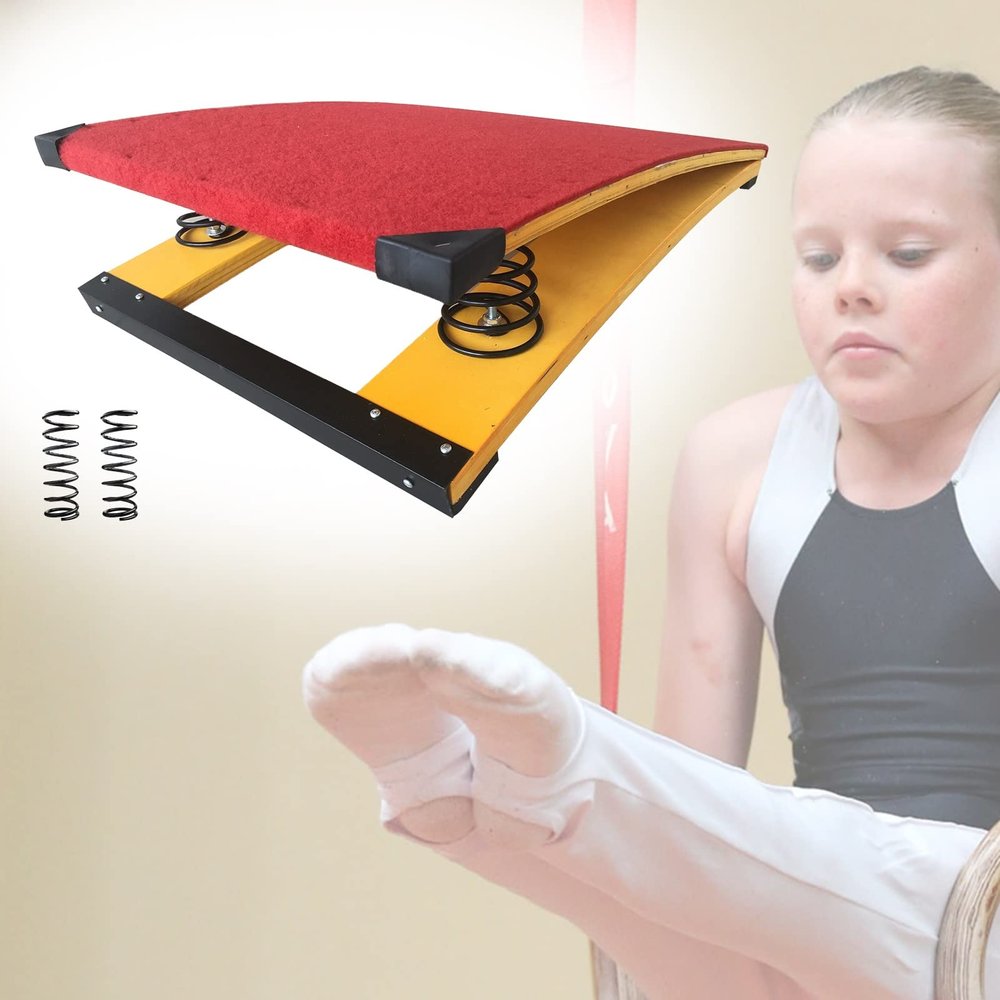 Kids' Gymnastics Springboard, Curved Vaulting Board for Junior, School, and Home Training