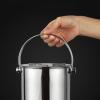 Lijiaxiuyc-101 Thickened Stainless Steel Ice Bucket with Hinged Lid and Carrying Handle, 1.2 L view 3