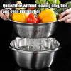 Stainless Steel Bowl with Grater, Strainer, and Fruit-Washing Basket view 2