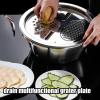 Stainless Steel Bowl with Grater, Strainer, and Fruit-Washing Basket view 3