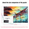 2000-Piece Adult Puzzle, Color Fantasy Falcon, Gray Cardboard, 39.37 x 27.56 in view 4