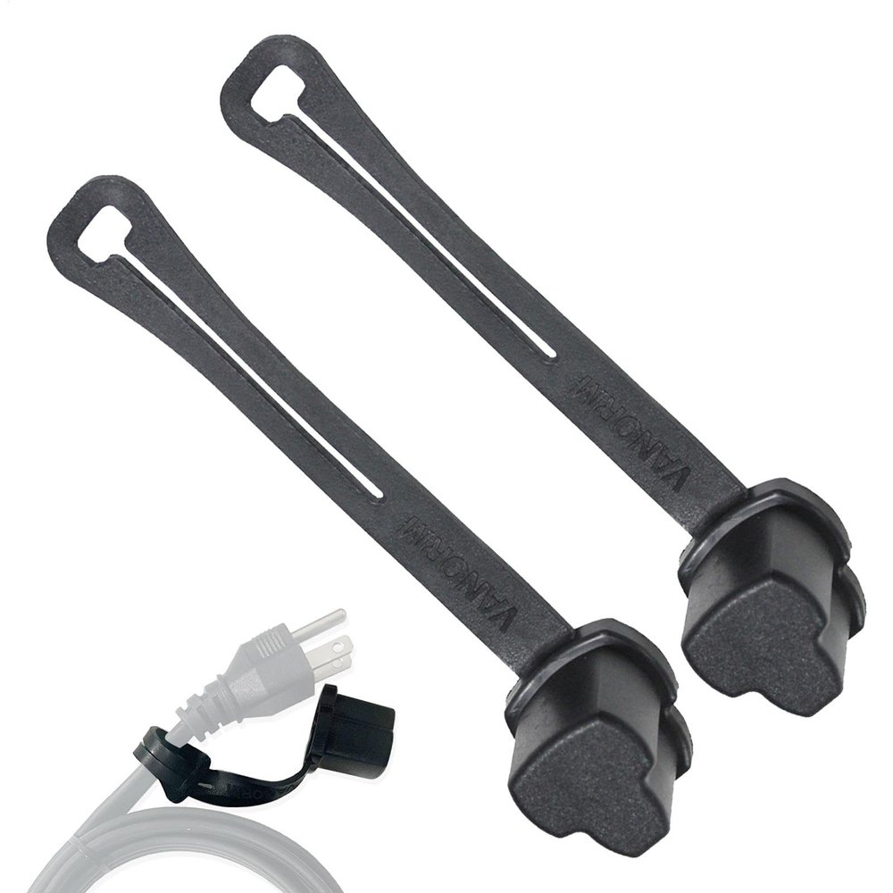 Walopola Extension Cord Plug Cover, 3-Prong Plug Protector, 2 Safety Caps
