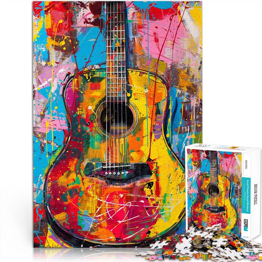 1000-Piece Guitar-Playing Puzzle for Adults, 50 x 75 cm, Gift for Teens 14+ and the Whole Family