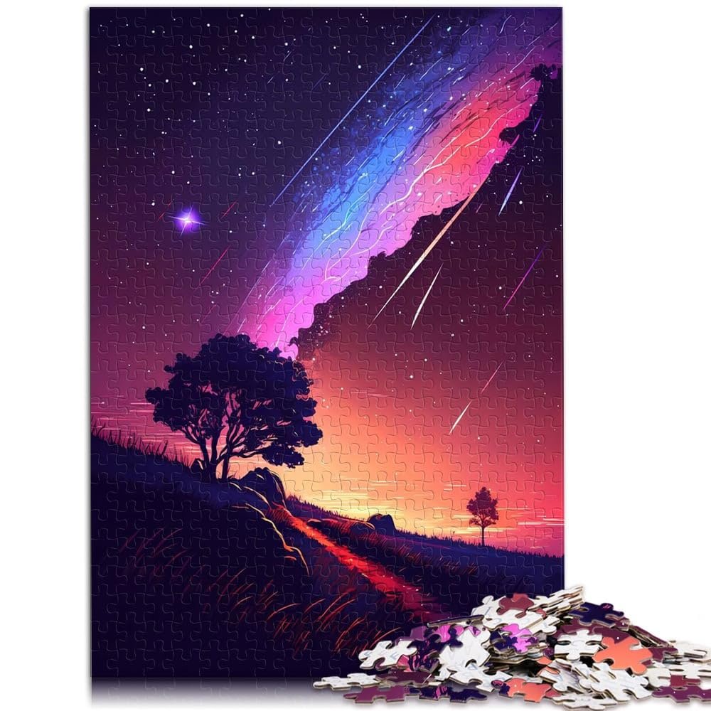 2,000-Piece Puzzle for Adults, Sunset Comet Trail, Fun Family Game with Matching Poster and Quiz Sheet, 27.56 x 39.37 Inches, for Ages 14+