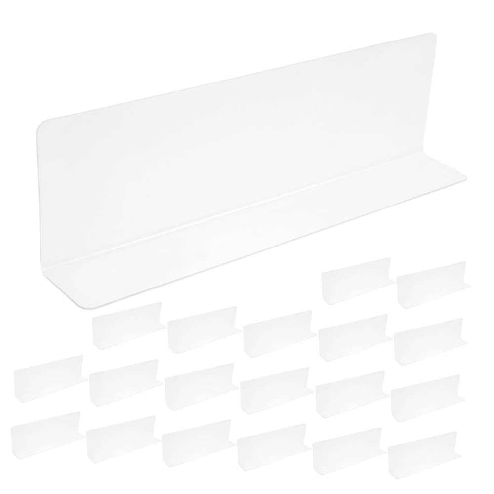 KITANDOVE 20-Piece T-Shaped Transparent Shelf Dividers