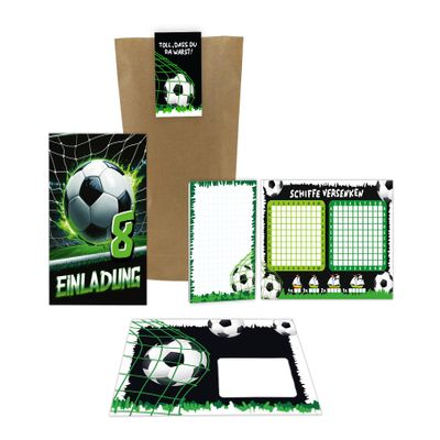 Junaversum 10 Soccer Invitations for Boys’ 8th Birthday